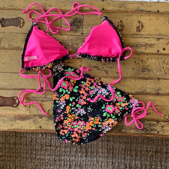 SOFIA BY VIX BIKINI SET FLORAL FLOWER GARDEN PATTERN BIKINI SET